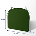 thumbnail image 2 of Peace Nest U Shaped 17" x 16" Green Solid Print Round Chair Outdoor Seating Cushion, Waterproof Patio Furniture Cushions, Set of 4, 2 of 6