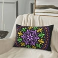thumbnail image 5 of Hirioo Mardi Gras5 for Plush Pillow Cover for Bedroom and Living Room ,Elegant, Comfortable Home Decor-14"x20", 5 of 6