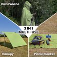 thumbnail image 2 of Poncho de lluvia impermeable ligero Abanopi con capucha para acampar, 2 of 5