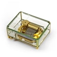 thumbnail image 1 of Stunning 30 Note Beveled Glass with Mirrored Base Crystal Music Box - Anniversary Song, 1 of 2