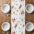 thumbnail image 6 of Orange Purple Diamond Table Runner - 70 Inch Long, Kitchen Dining Table Runner Dresser Scarves, Modern Geometric Middle Century Farmhouse Decor for Coffee Tables Wedding Party Banquet, 6 of 8