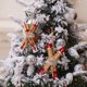 thumbnail image 5 of Adornos navideños trineo de madera árbol de Navidad colgante decoración de ventana adornos colgantes, 5 of 6