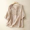 thumbnail image 1 of T-shirts Unis pour Femmes Mode Femmes Décontracté Manches Courtes Col Rond Coton Hauts Irréguliers Unis Blouse Hauts Décontractés pour Femmes Chemises Manches Courtes pour Femmes, 1 of 5