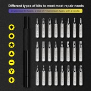 VCELINK 25 in 1 Magnetic Tiny Screwdriver Kit with Case for Electronics, Wtaches, Jewelers, 1-Pack