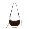 thumbnail image 2 of NIUBWJL Suede Bags for Women Suede Purses Crescent Bag Crossbody Shoulder Bag Trendy Tote Handbags, 2 of 5