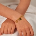 thumbnail image 2 of Brazalete con forma de camelia para mujer, cadena con forma de serpiente de acero inoxidable, 2 of 3