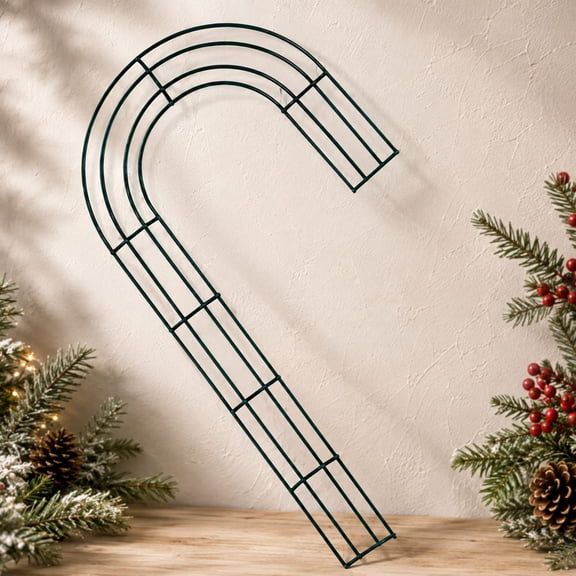 J-Shaped Wire Wreath Frame, Metal Wreath Form for DIY Christmas Crafts, Holiday Garland and Floral Decorations