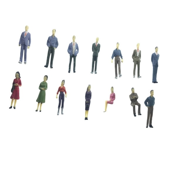 WINDLAND Pack Of 25 Miniature People Random Poses Figurines For Model City Scene With Vibrantly Color And Realistic Detail