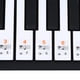 thumbnail image 1 of Etiqueta Engomada del Teclado del Piano Etiqueta Adhesiva Transparente Extraíble del Teclado del Piano Accesorios de Rendimiento para Pianos Electrónicos de 61/88 Teclas ANGGREK  Otros, 1 of 8