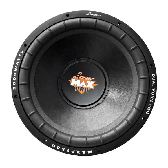 Lanzar MAXP124D Max Pro 15 Pouces 2000W Double 4 Ohms Voiture Subwoofer Système Audio