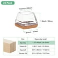 thumbnail image 3 of Uxcell 24-Pack Protectores de Piso para Patas de Silla, Copas de Silicona de 1.1-1.45 Pulgadas, Almohadillas de Fieltro para Muebles, Fundas para Patas de Silla [Blanco Transparente], 3 of 7
