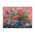 thumbnail image 5 of Yayeee Area Rugs for Living Room 5.2'x4' Non Slip Washable Bedroom Floor Carpet, Orange Vibrant Flowers, 5 of 5