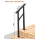 thumbnail image 2 of QinaQin Barandal exterior, kit de pasamanos de hierro para escalera con ángulo ajustable, pasamanos metálico resistente para pisos de concreto, madera, cemento o mármol, 2 of 7