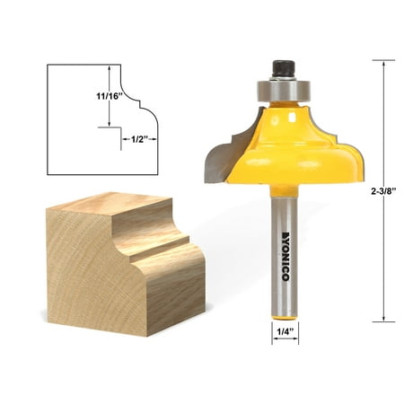 

Yonico Classical Ogee Edging and Molding Router Bit Large - 1/4 Shank - 13186q