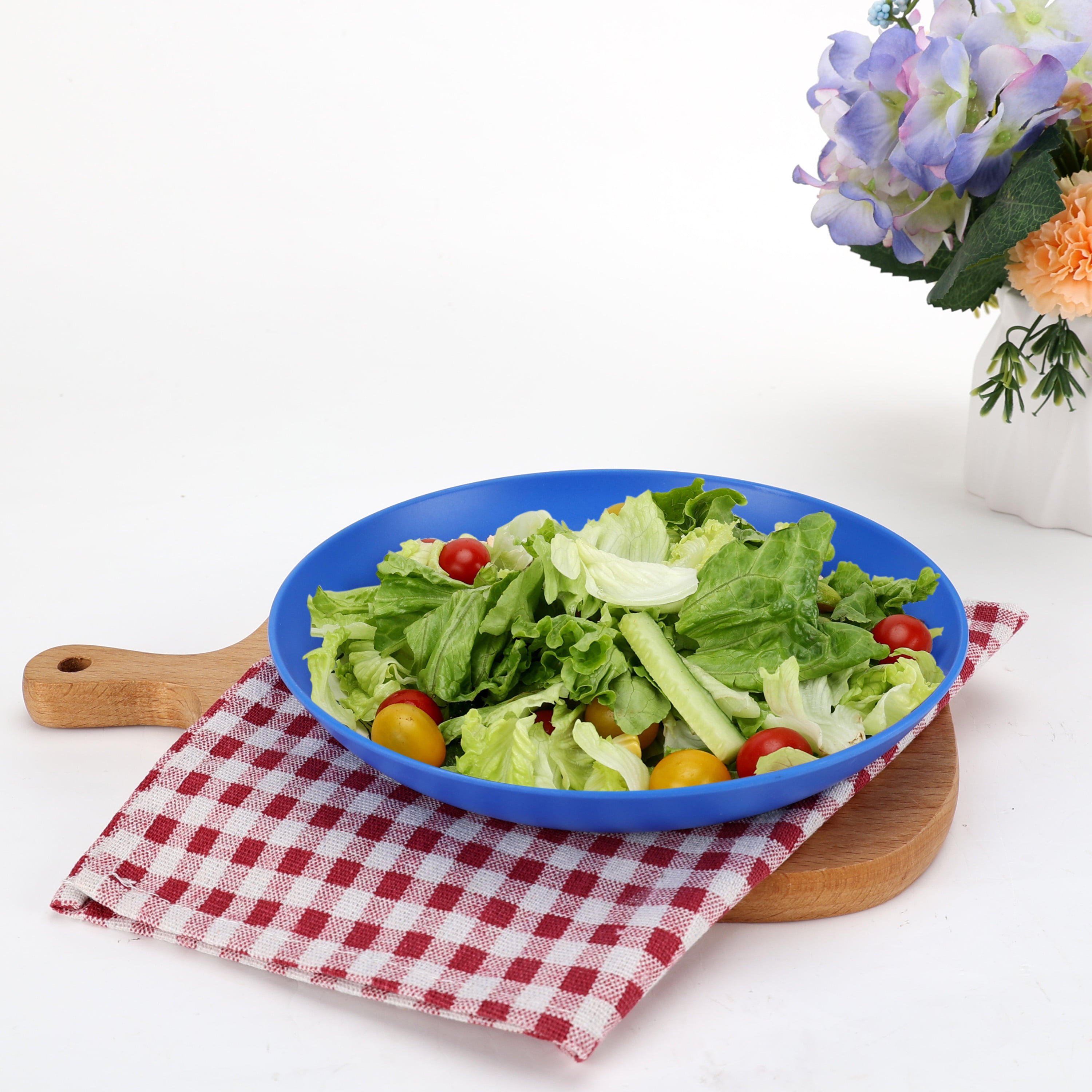 Your Zone 7.5 in Blue Plastic Round Kids Plate