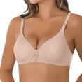 thumbnail image 6 of Gymayou Soft Cotton Wire-Free Bra for Middle-Aged Elderly Women Seamless Full Coverage Wireless Everyday Brassiere with Adjustable Straps Beige L, 6 of 8