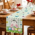 thumbnail image 5 of Easter Table Runner - 72 Inch Long Spring Colorful Easter Eggs Bunny Butterfly Green Cotton and Linen Blended Dress Scarves Farmhouse Table Runner for Kitchen Dining, Coffee Table, 13" x 72", 5 of 8