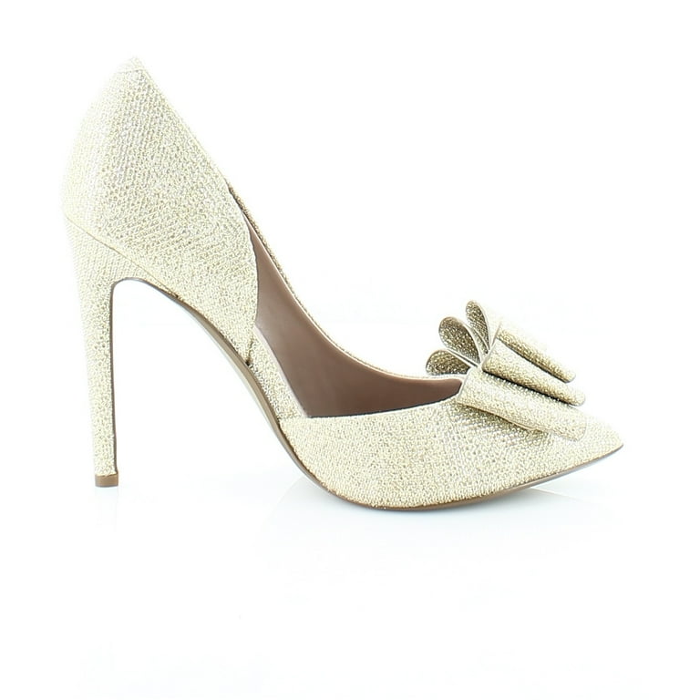 Betsey johnson gold bow cheap heels