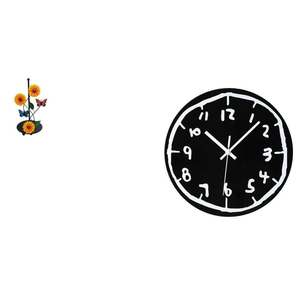 Soporte de papel higiénico,Porta toallas de papel de encimera,Reloj de pared,Reloj de pared silencioso y decorativo que no hace tictac,Reloj moderno de 12 pulgadas para pared de casa o
