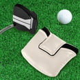 thumbnail image 5 of Haosy Apricot Golf Mallet Putter Cover Strong Magnetic Leather Golf Club Headcover Closure, 5 of 7