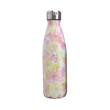 

Flower Pattern 500MlThermos Insulated Vacuum Stainless Steel Water Bottles Thermoses Cup Outdoor Sports Flask Customization Logo