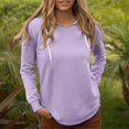thumbnail image 2 of Hoodies for Women Fall 2026 Tops Long Sleeve Lightweight Pullover Sweatshirts Fashion V Neck Drawstring Shirts, 2 of 4
