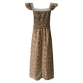 thumbnail image 5 of FcBaudy Robe Sans Manches Col Rond, Robes d'Été pour Femmes, Robes Mode Femmes Robes Col Été Imprimé Décontracté Sans Manches Vacances Plage Longue Robe Femmes, 5 of 5