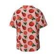 thumbnail image 2 of Wukai Tomatoes Men's Casual Short-Sleeve Button Down Shirt - Lightweight Summer Dress Shirt for Daily Wear-X-Large, 2 of 7