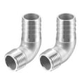 thumbnail image 7 of 304 Stainless Steel Hose Barb Fitting Elbow, 20mm Barbed x G1/2 Male Pipe Connector for Water Air Home Brew, Pack of 2, 7 of 7