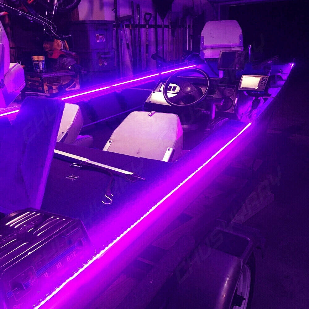 Purple UV Ultraviolet LED Strip Light 3528 SMD 5m 16.4ft Waterproof Boat Car Blacklight