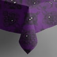 thumbnail image 5 of Purple Black Ornament Eye Pattern Square Tablecloth,Waterproof Square Table Cover,Wipeable Spillproof Washable Table Cover for Home Kitchen Party Decor 42"X42"(107x107cm), 5 of 6