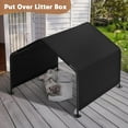 thumbnail image 6 of Dog Shade Shelter Outdoor 4'x4'x3' Tent for Large Medium Dogs, Outside Sun Rain Canopy Pet House for Livestock Pigs Cats with Waterproof Roof Ground Nails,Darkl Gray, 6 of 7