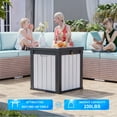 thumbnail image 2 of Easy Up50 Gallon Resin Deck Box, Lockable Patio Outdoor Storage Box for Furniture, Garden Tools and Tools Storage, Waterproof Outside Storage Boxes, 2 of 7