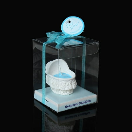 Sexy Sparkles 1 Pc Baby Blue Bassinet Crib Candle Baby Shower Votive Candle Favors (The Best Jewelry Candles)