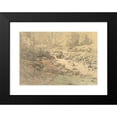 thumbnail image 2 of Eduard Peithner von Lichtenfels 14x11 Black Modern Framed Museum Art Print Titled - Landscape with Rocks in a River (19th-Early 20th Century), 2 of 5