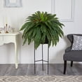 thumbnail image 3 of Nearly Natural 51" Boston Fern Artificial Plant in Black Planter with Stand, Green, 3 of 4