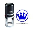 thumbnail image 1 of CROWN DESIGN Round Self Inking Kids Teacher Stamp Personalized Custom Shiny 20mm Rubber Mini Stamp, 1 of 1