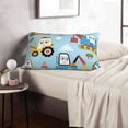 thumbnail image 6 of Pofeuu Building Truck Print Polyester Microfiber Plush Pillowcases, Super Soft and Cozy Pillow Case Covers with Envelop Closure（Pillow core not included）-16"x24", 6 of 6