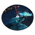 thumbnail image 1 of Falda para árbol de Navidad con diseño de mariposa y cielo estrellado, suave y divertida, decoración navideña de granja de 48", 1 of 4