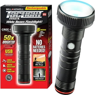 Bell+Howell Taclight Max Deluxe 1000 Lumens, 7,000K Cree LED - 10 Hours  Power Handheld Flashlight, 5 Modes, Rechargeable, Water/Shatter Resistant