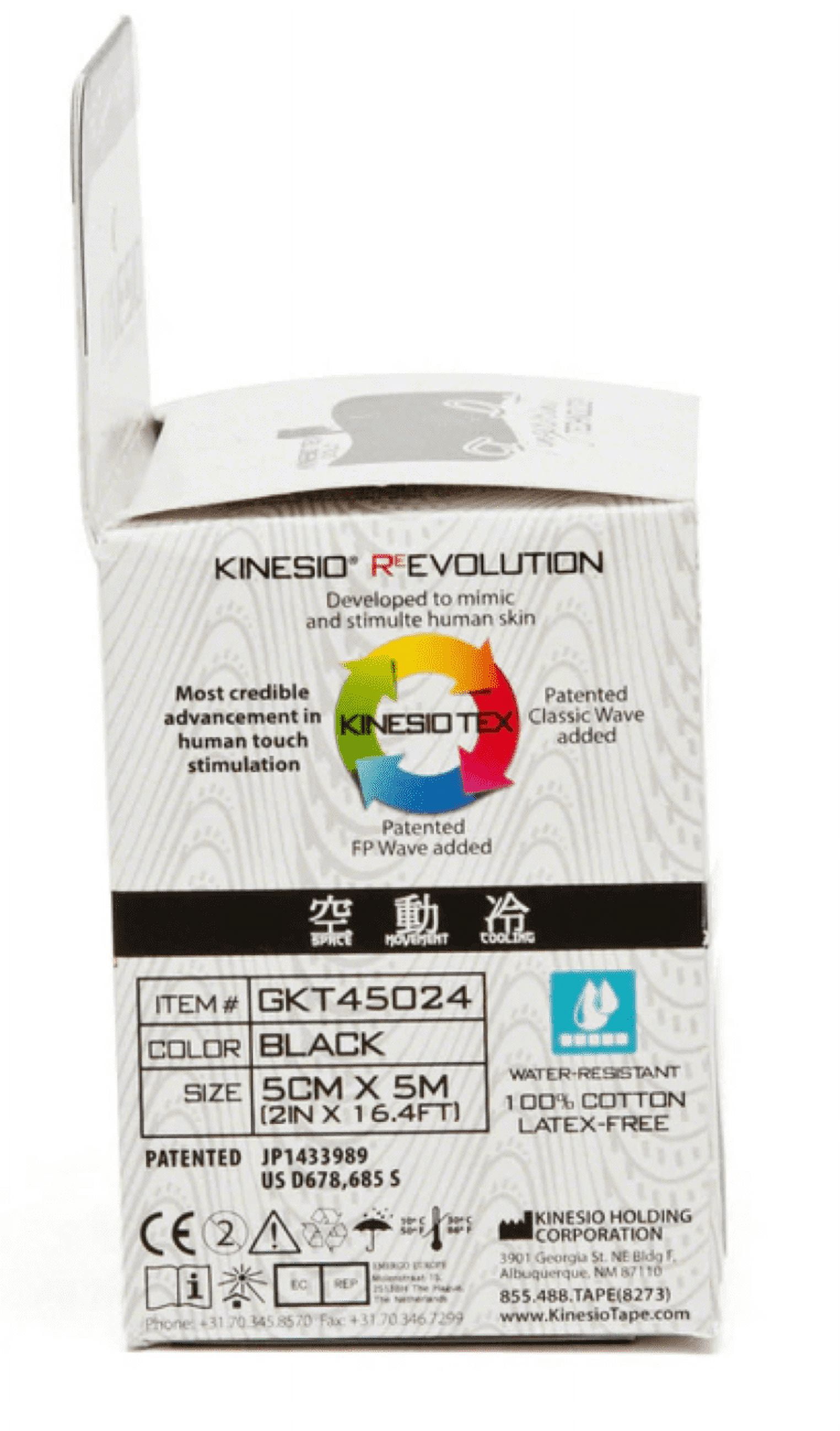 Kinesio Tex Gold FP: 2" x 16.4' Black - 6 Pack