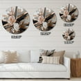 thumbnail image 5 of Designart "Linear Floral Elegance Rose Gold III" Floral Metal Round Art Living Room, 5 of 5