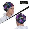 thumbnail image 6 of Salouo Starry Night Iris Field Print Unisex Beanie Hat,Knitted Baggy Skull Cap Winter Warm Hats Beanie Sleep Hats Cancer Headwear Caps for Women & Men 1 Pieces, 6 of 7