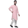 thumbnail image 4 of Atasi Asymmetrical Kurta Casual Button Down Shirt Cotton Casual Kurta Men, 4 of 5