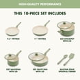 thumbnail image 3 of GreenPan Essence 10 Piece Ceramic Nonstick Cookware Set, Sage Green, 3 of 8