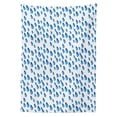 thumbnail image 2 of Autumn Outdoor Tablecloth, Raindrops Fall Autumn Ritual Climate Liquid Gravity Water Cycle Air Mass Image, Decorative Washable Fabric Picnic Tablecloth, 58 X 120 Inches, Blue and White, by Ambesonne, 2 of 2
