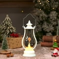 thumbnail image 4 of Tyidzon Christmas Small Lantern Decorative Indoor 6.3" LED Lighted Candle Lantern Battery Operated Desk Lamp for Tabletop Centerpiece Christmas Holiday Ornaments Gifts, 4 of 7
