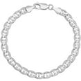 thumbnail image 3 of PORI JEWELERS 925 Sterling Silver 4.5mm Mariner Chain Link Anklet - Available in Silver or Yellow, 3 of 7