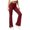 Wine, variant on SBYOJLPB Women's Solid Color Pants Elastic Waistband Sports Casual Long Trousers