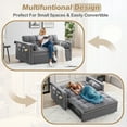 thumbnail image 6 of Lunale Convertible Pull Out Sofa Bed with Phone Stand, Tufted Loveseat Sleeper Sofa Bed for Living Room, Gray Velvet, 6 of 8
